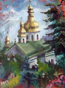 Киево-Печерская лавра, этюдМасло, холст40х302016г.
